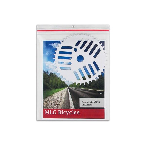 C-Line Products Zipper Seal Shop Ticket Holders, Vinyl, Clear, 9 x 12, 15/BX 82912 - main